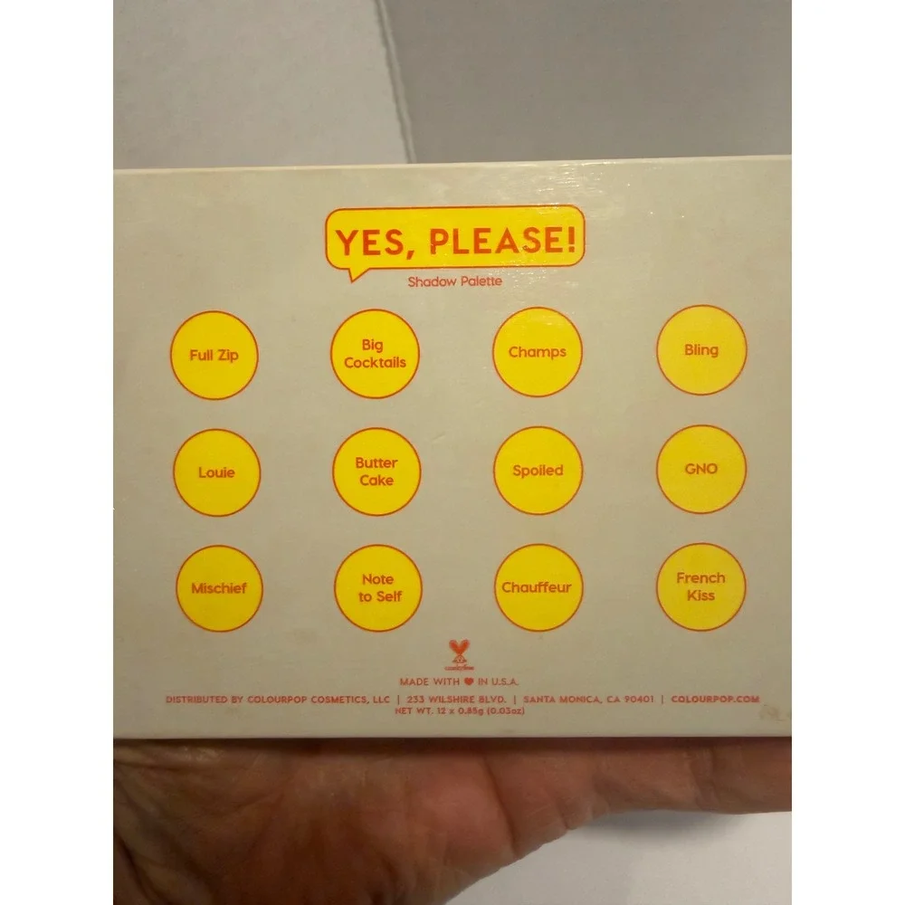 ColourPop Yes Please Pressed Powder Eyeshadow Palette Warm Neutral Yellow Orange